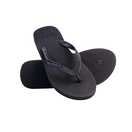 Waves Black Jandals